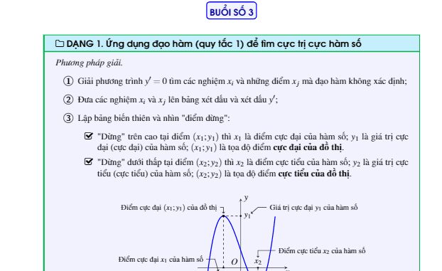 Bài giảng cực trị của hàm số Phùng Hoàng Em