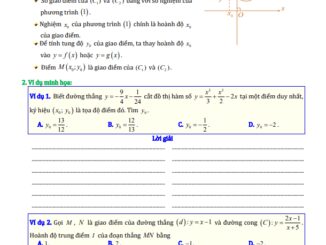 Bài tập tương giao của hai đồ thị hàm số Diệp Tuân