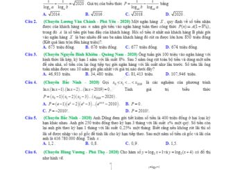 Bài tập VD – VDC hàm số luỹ thừa, hàm số mũ và hàm số lôgarit
