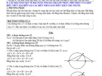 Bài toán GTLN GTNN của môđun số phức