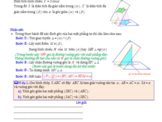 Bài toán hai mặt phẳng vuông góc Diệp Tuân