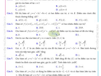 Bài toán VD VDC cực trị của hàm số Nguyễn Công Định