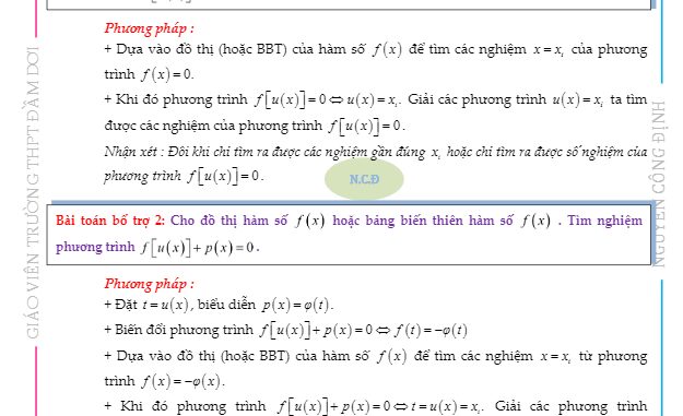 Bài toán VD VDC tính đơn điệu của hàm số Nguyễn Công Định