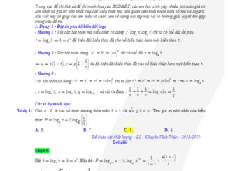 Bài toán về giá trị lớn nhất, giá trị nhỏ nhất liên quan đến mũ logarit Hoàng Xuân Bính