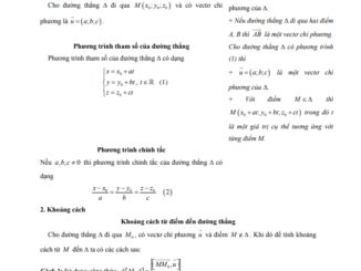 Các dạng bài tập VDC phương trình đường thẳng