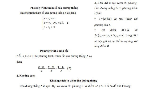 Các dạng bài tập VDC phương trình đường thẳng