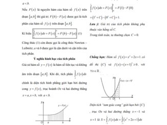 Các dạng bài tập VDC tích phân và một số phương pháp tính tích phân