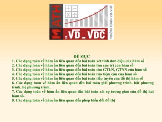 Các dạng toán về hàm ẩn liên quan đến hàm số