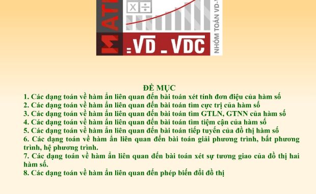 Các dạng toán về hàm ẩn liên quan đến hàm số