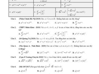 Chuyên đề lũy thừa, mũ và lôgarit ôn thi THPT 2021 Nguyễn Bảo Vương