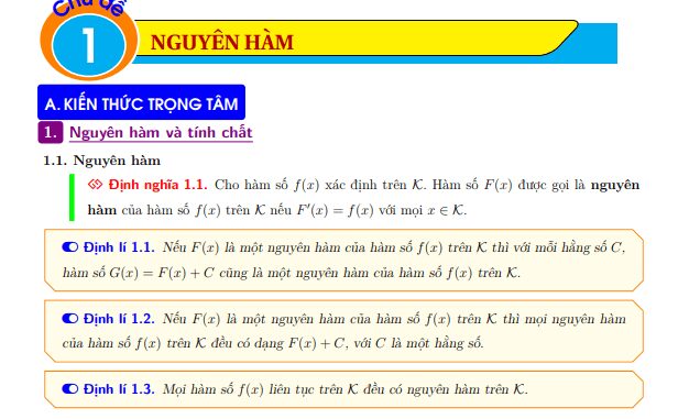 Chuyên đề nguyên hàm, tích phân và ứng dụng