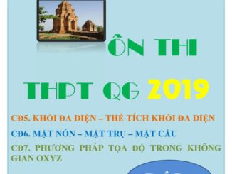 Chuyên đề ôn thi THPT Quốc gia 2019 môn Toán – Lư Sĩ Pháp (Tập 2)