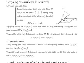 Chuyên đề phương pháp tọa độ trong không gian Huỳnh Đức Khánh