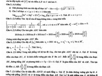 Đề chọn học sinh giỏi Toán 12 năm 2020 2021 sở GD&ĐT Gia Lai (Bảng B)