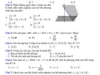 Đề cuối HK1 Toán 10 năm 2023 2024 trường THPT Tân Hiệp Tiền Giang