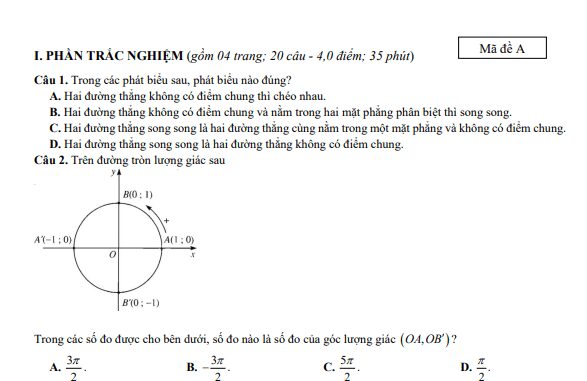 Đề cuối học kì 1 Toán 11 năm 2023 2024 trường THPT Ngô Quyền BR VT