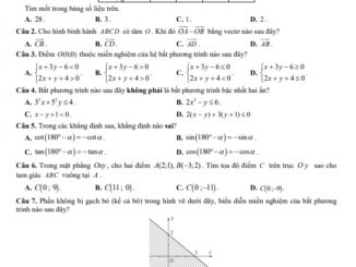 Đề cuối học kỳ 1 Toán 10 năm 2023 2024 trường THPT Hai Bà Trưng TT Huế