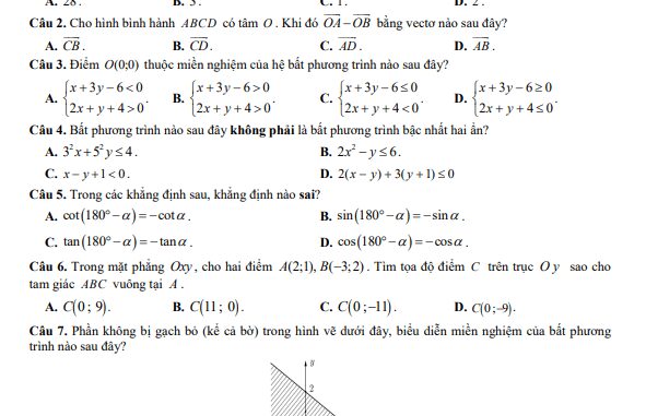 Đề cuối học kỳ 1 Toán 10 năm 2023 2024 trường THPT Hai Bà Trưng TT Huế