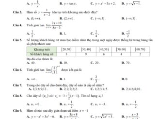 Đề cuối học kỳ 1 Toán 11 năm 2023 2024 trường THPT Kẻ Sặt Hải Dương