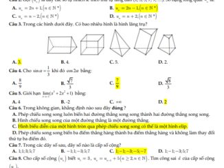 Đề cuối học kỳ 1 Toán 11 năm 2023 2024 trường THPT Thống Nhất A Đồng Nai