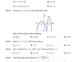 Đề cuối học kỳ 1 Toán 12 năm 2023 2024 trường THPT Kim Sơn A Ninh Bình