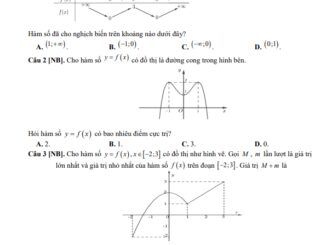 Đề cuối học kỳ 1 Toán 12 năm 2023 2024 trường THPT Yên Thủy B Hòa Bình