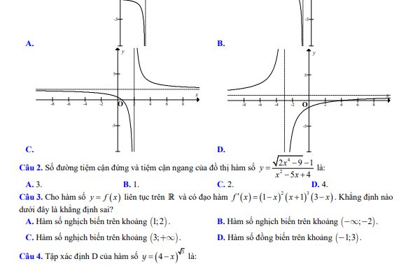 Đề cuối kì 1 Toán 12 năm 2023 2024 trường THPT Vĩnh Bảo Hải Phòng