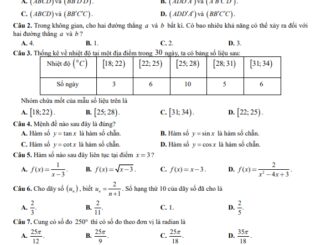 Đề cuối kỳ 1 Toán 11 năm 2023 2024 trường THPT Buôn Đôn Đắk Lắk
