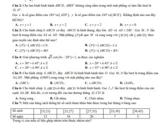 Đề cuối kỳ 1 Toán 11 năm 2023 2024 trường THPT Nguyễn Trãi Khánh Hòa