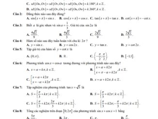 Đề cuối kỳ 1 Toán 11 năm 2023 2024 trường THPT Phạm Phú Thứ Đà Nẵng
