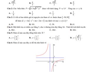 Đề cuối kỳ 1 Toán 12 năm 2023 2024 trường THPT Nguyễn Trãi Khánh Hòa