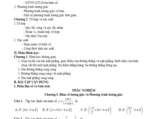 Đề cương ôn tập HK1 Toán 11 năm 2019 2020 trường Yên Hòa Hà Nội