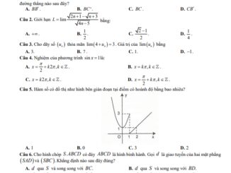 Đề học kì 1 Toán 11 năm 2023 2024 trường THPT Nguyễn Bính Nam Định