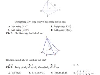 Đề học kì 1 Toán 11 năm 2023 2024 trường THPT Sào Nam Quảng Nam