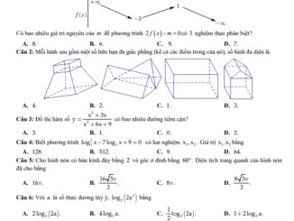 Đề học kì 1 Toán 12 năm 2023 2024 trường THPT Thạch Bàn Hà Nội