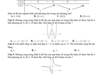 Đề học kì 1 Toán 12 năm 2023 2024 trường THPT Yên Định 1 Thanh Hóa