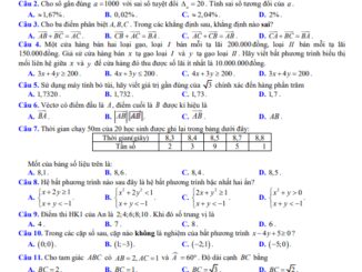 Đề học kỳ 1 Toán 10 năm 2023 2024 trường THPT Bình Minh Vĩnh Long