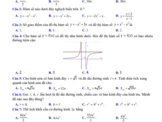 Đề học kỳ 1 Toán 12 năm 2023 2024 trường THPT Đoàn Kết Hòa Bình