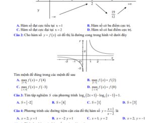 Đề học kỳ 1 Toán 12 năm 2023 2024 trường THPT Trần Hưng Đạo Ninh Bình