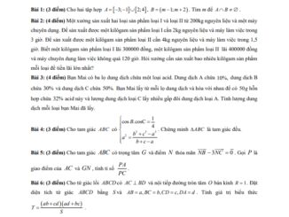 Đề học sinh giỏi Toán 10 năm 2023 2024 trường THPT Lương Ngọc Quyến Thái Nguyên