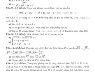 Đề học sinh giỏi Toán 10 năm 2023 2024 trường THPT Yên Phong 2 Bắc Ninh