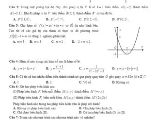 Đề khảo sát chất lượng lần 1 Toán 11 năm 2019 2020 trường Lê Xoay Vĩnh Phúc