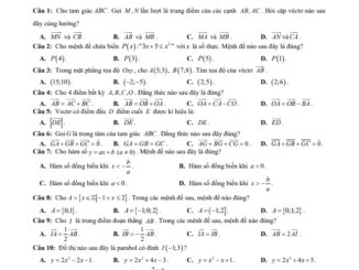 Đề khảo sát chất lượng Toán 10 lần 1 năm 2020 2021 trường THPT chuyên Hưng Yên
