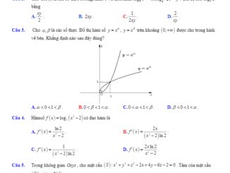 Đề khảo sát chất lượng Toán 12 lần 2 năm 2019 2020 trường THPT chuyên Hưng Yên