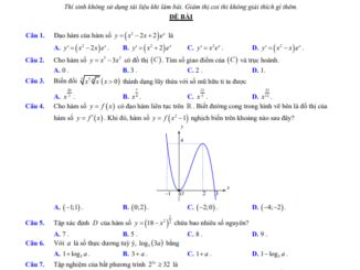 Đề khảo sát học kỳ 1 Toán 12 năm 2023 2024 sở GD&ĐT Thái Bình