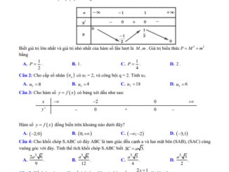 Đề khảo sát thi THPT 2021 lần 1 môn Toán trường THPT Quang Hà Vĩnh Phúc