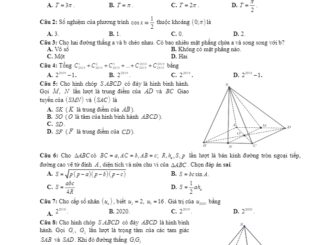 Đề khảo sát Toán 11 lần 1 năm 2019 2020 trường Thuận Thành 1 Bắc Ninh