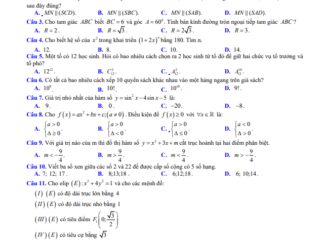 Đề khảo sát Toán 11 lần 2 năm 2020 2021 trường Nguyễn Đăng Đạo Bắc Ninh