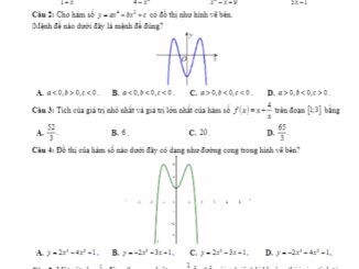 Đề khảo sát Toán 12 lần 1 năm 2019 2020 trường Đoàn Thượng Hải Dương
