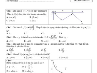 Đề khảo sát Toán 12 lần 1 năm 2019 trường THPT Nguyễn Đức Cảnh Thái Bình